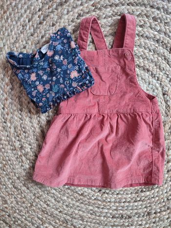 Ensemble robe velours 12M