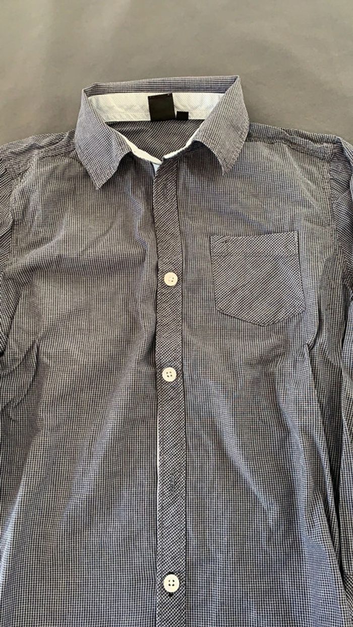 Chemise grise mini carreaux 10 ans - photo numéro 2