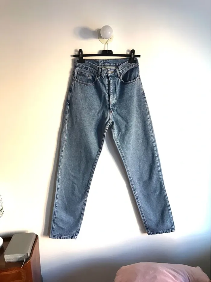 Jean droit taille haute bleu clair taille 34
