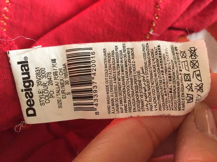 Robe rouge blanc Desigual Taille S - photo numéro 5