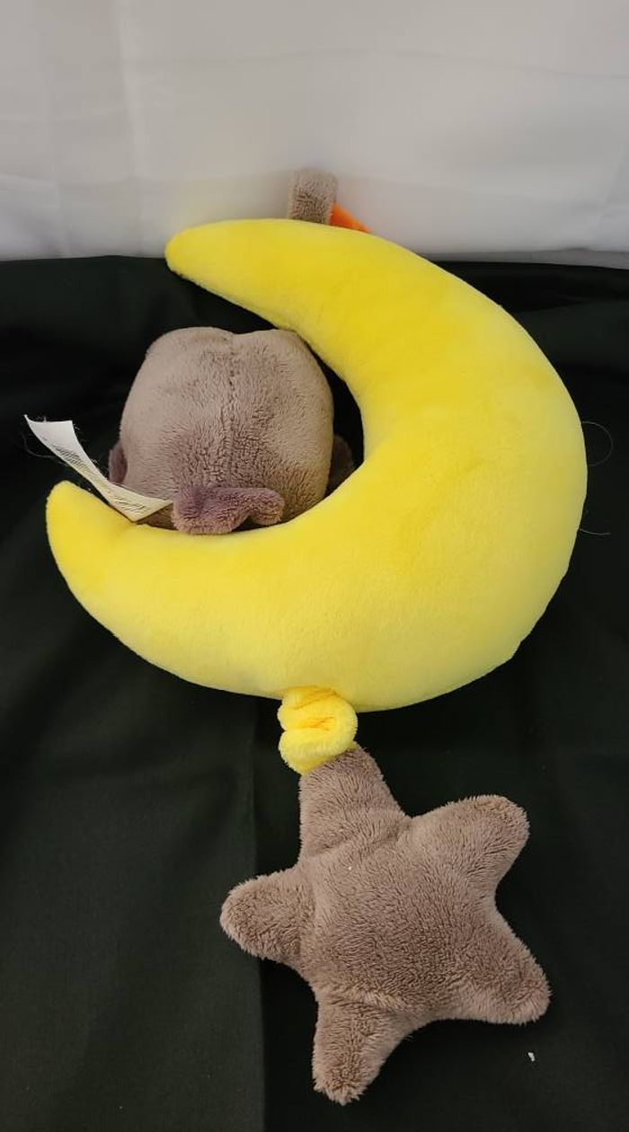 Peluche musicale hibou ZDT chouette sur la lune 30 cm - photo numéro 4