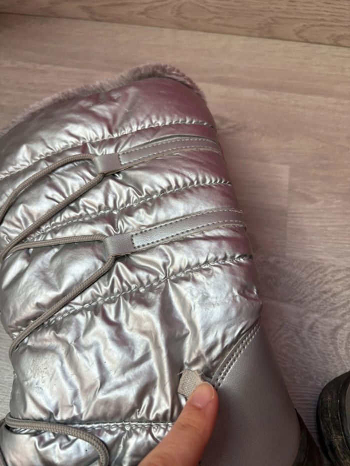 Bottes de neige enfant argenté 37 bon état🩶 - photo numéro 10