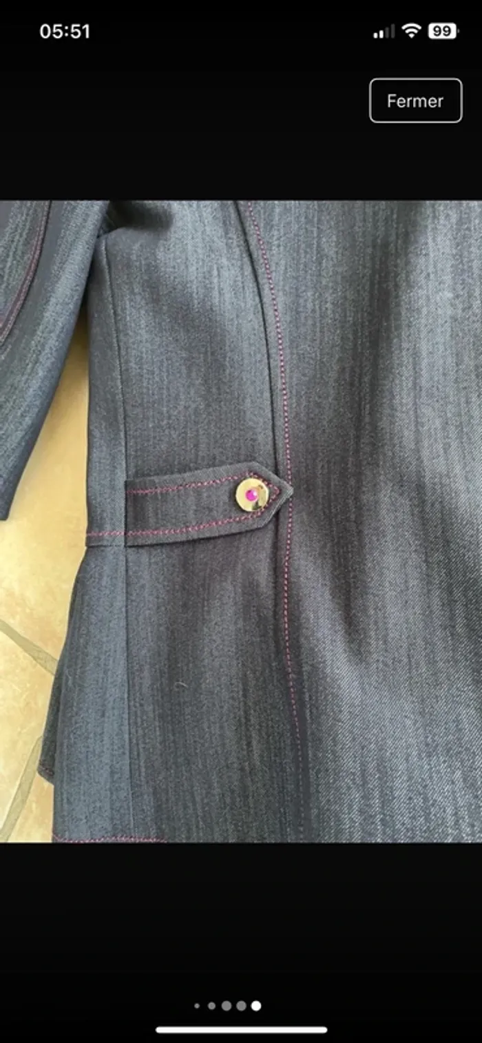 💎Petite pépite, magnifique blazer en 38 de la prestigieuse marque Un jour Ailleurs excellent état - photo numéro 13