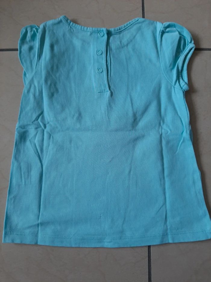 Lot de 2 tee shirts manches courtes fille 24 mois - photo numéro 3