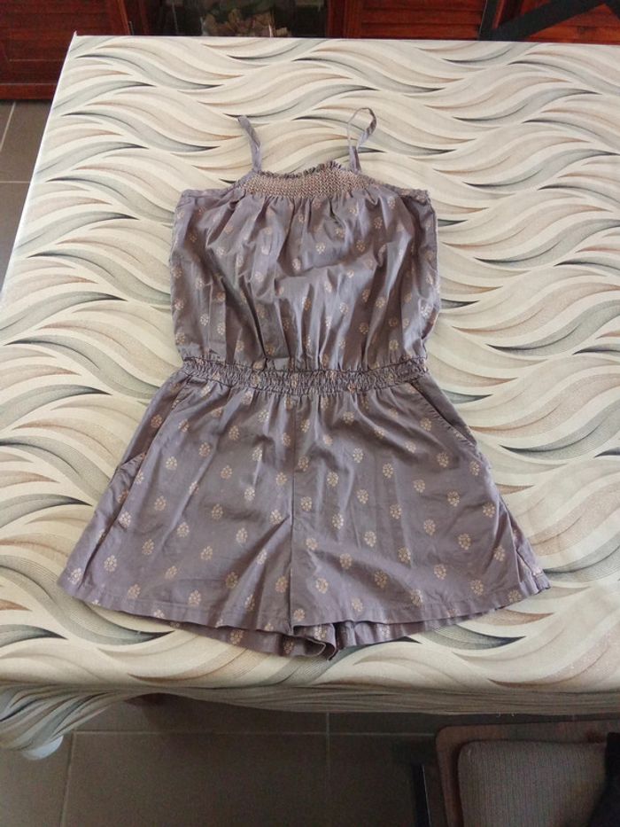 Combishort marron motif raisin doré DPAM 8 ans