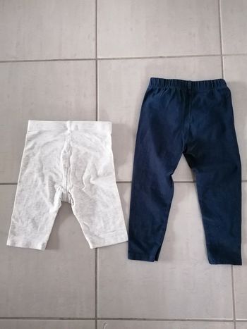 Lot leggings un court neuf et un long très bon état 24 mois
