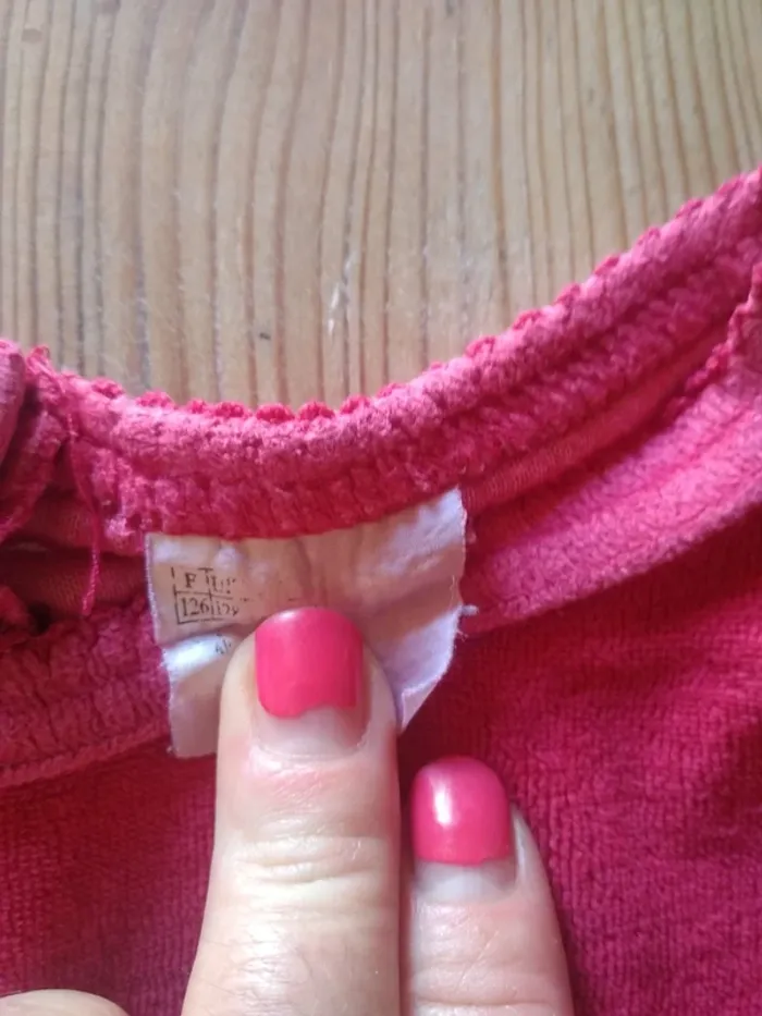 Pyjama Velours Fille Bordeaux - photo numéro 3