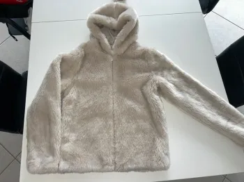 Veste fille mi saison beige toute douce 14 ans okaidi
