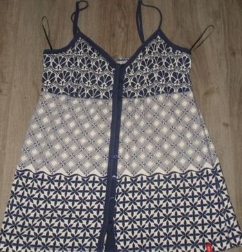 DÉBARDEUR BLEU MARINE ET BLANC "EDC BY ESPRIT" - TAILLE L - n°01