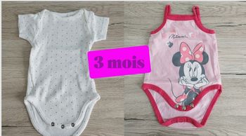 Lot de 2 bodies fille 3 mois