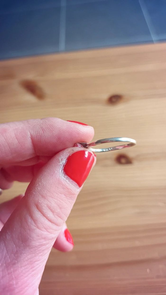 Solitaire en argent 925 et gros zirconium - photo numéro 9
