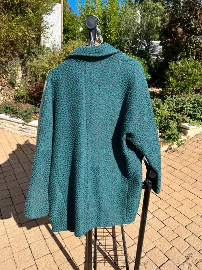Manteau à motif vert Promod - photo numéro 3