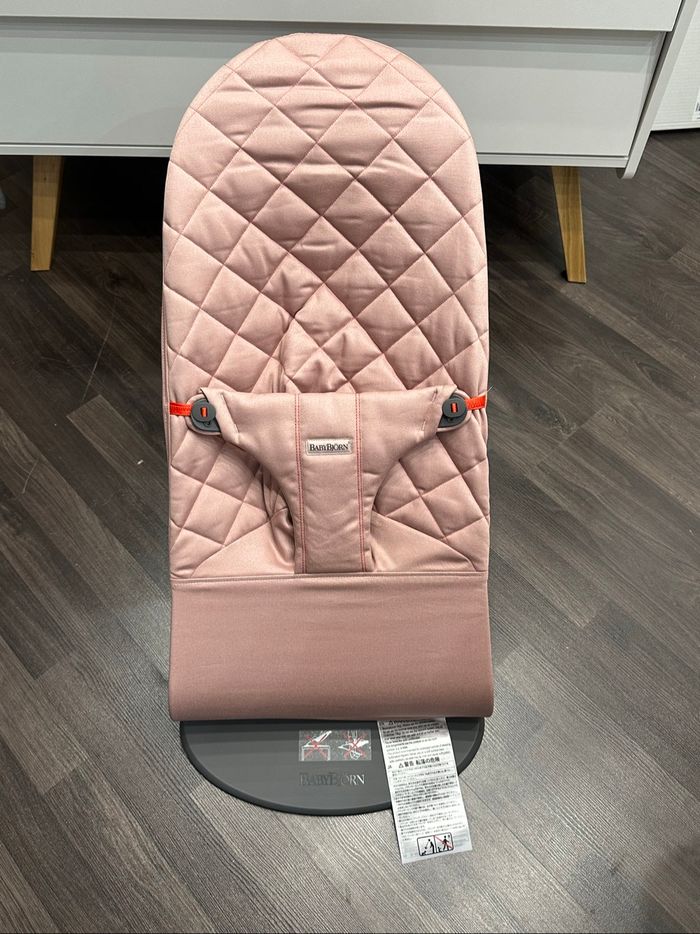 Transat bouncer bliss  babybjorn candy pink rose tissu jamais utilisé - photo numéro 6