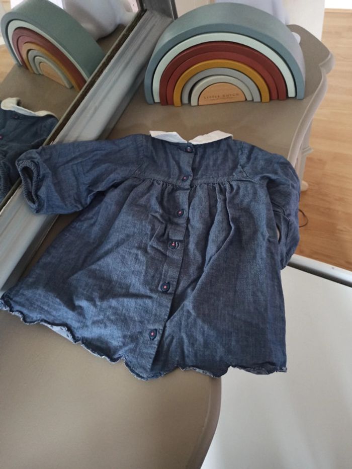 Robe en jean col blanc 6 mois Orchestra - photo numéro 5