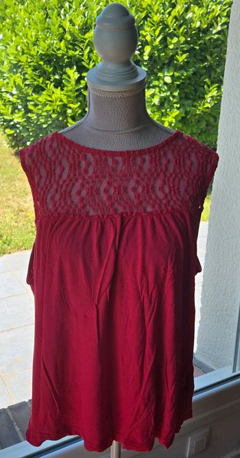 Débardeur rose avec dentelle Lady blush taille L