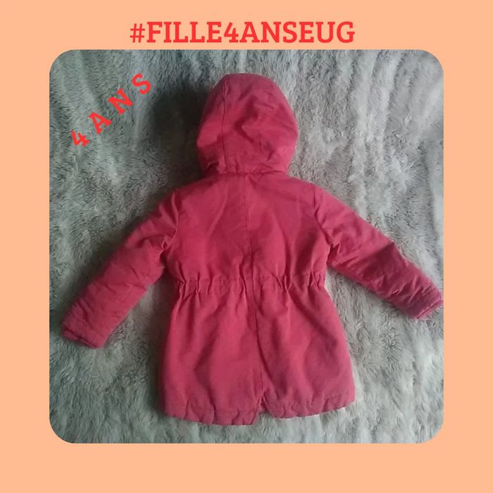 Manteau fille hiver parka 4 ans ou 102 cm - Vertbaudet - photo numéro 2