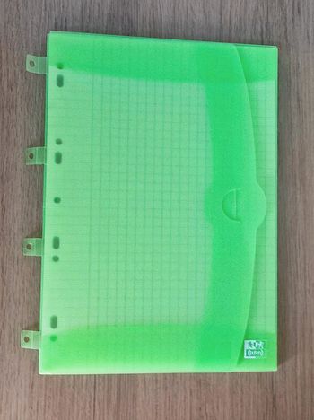 Pochette rangement vert classeur + 15 copies doubles seyes blanc / Oxford - A4