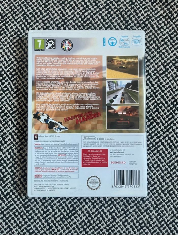 Jeu WII + volant Speed 2 - photo numéro 3
