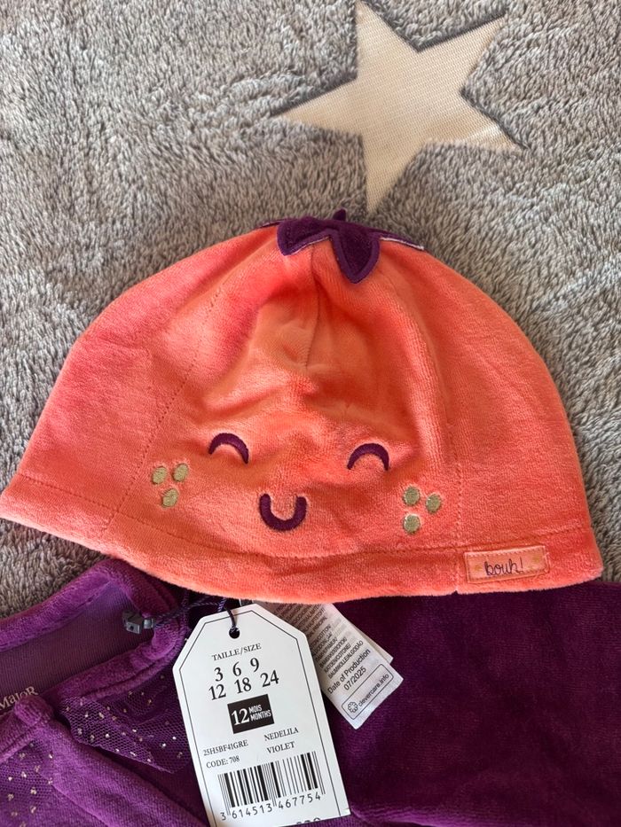 Grenouillère et bonnet Halloween fille 12 mois sergent major - photo numéro 3