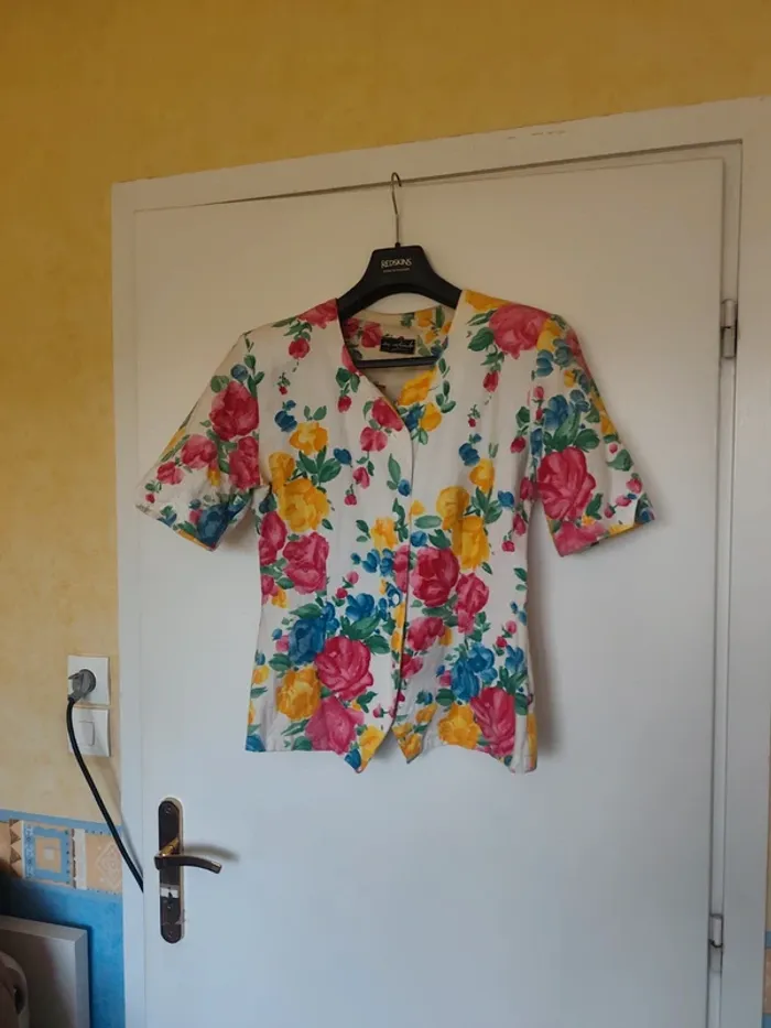 Chemisette été à fleurs 42 Vintage - photo numéro 2
