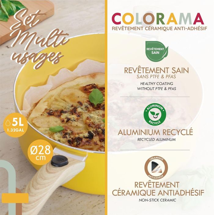 Set culinaire multi-usage 28 cm – aluminium induction – Menastyl Neuf - photo numéro 4
