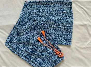 Jupe longue bohème bleu blanc taille L legere