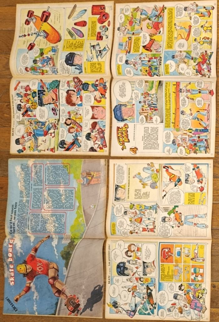 Rare Lot 11 Journaux de Mickey Série complète leçons de Skate 1978 vintage - photo numéro 3