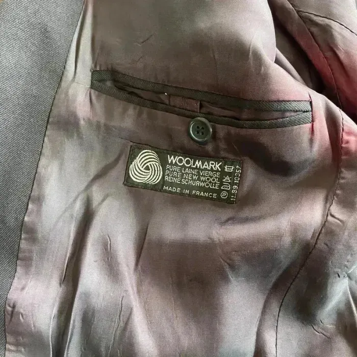 veste costume homme bleu marine 50 Olivier de breuil boutons dorés, coupe droite vintage V022 - photo numéro 8