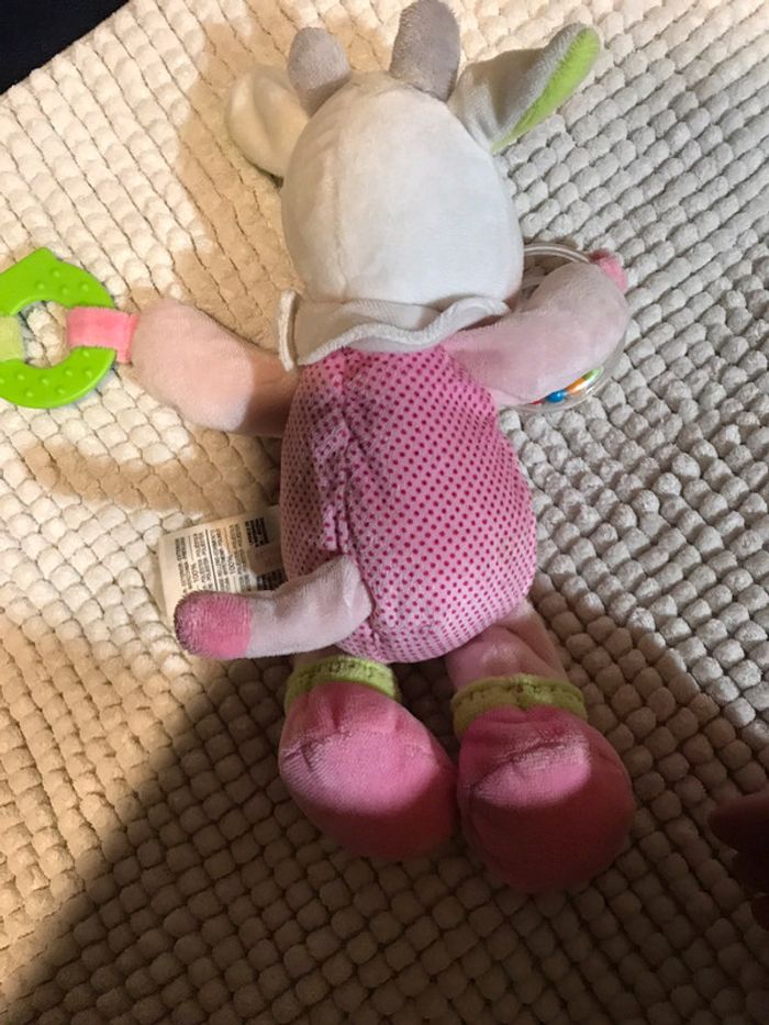 Doudou vache d activité grelot mots d enfants - photo numéro 4