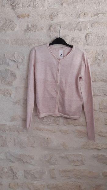 Gilet rose pâle 8 - 10 ans