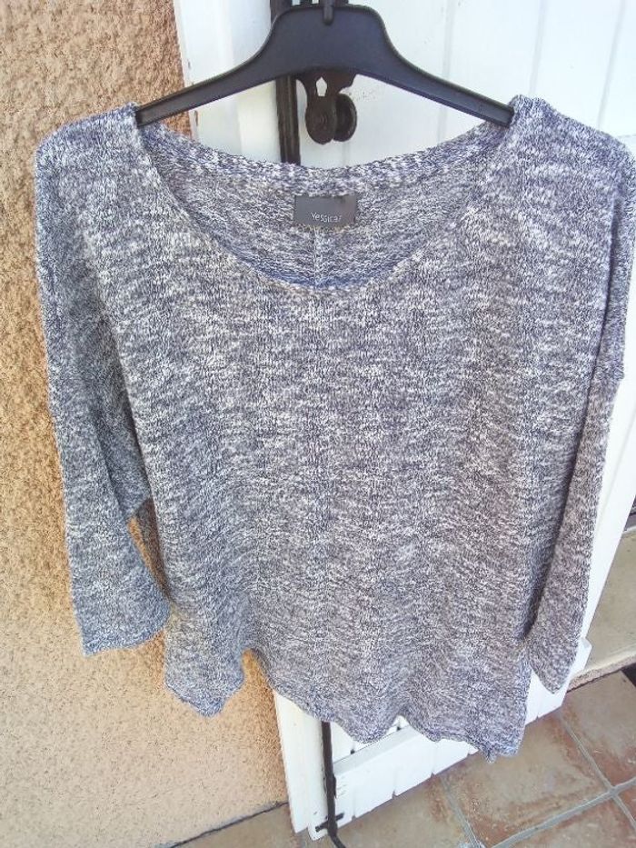 Pull chiné gris taille  L de chez C&A