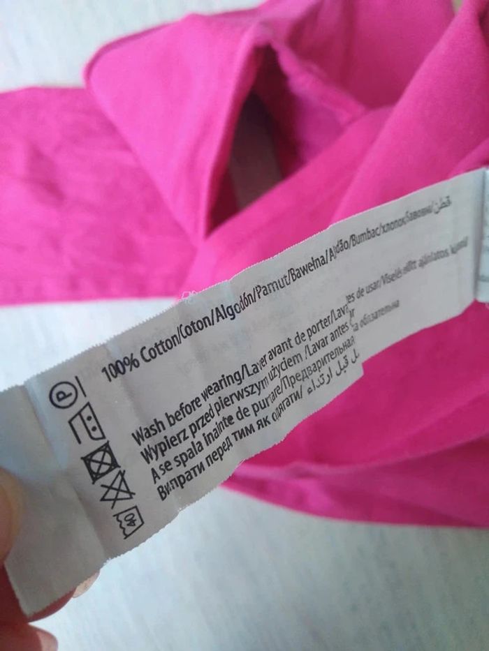 Tee-shirt rose coeur 6 ans - photo numéro 6