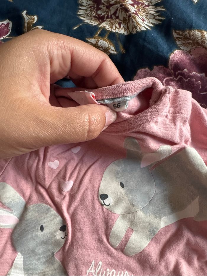 🐰 Adorable tenue bébé – Taille 3 mois – Motif petit lapin - photo numéro 2