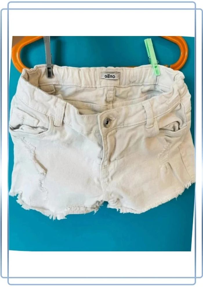 Beau short en jean blanc tendance 14 ans gémo