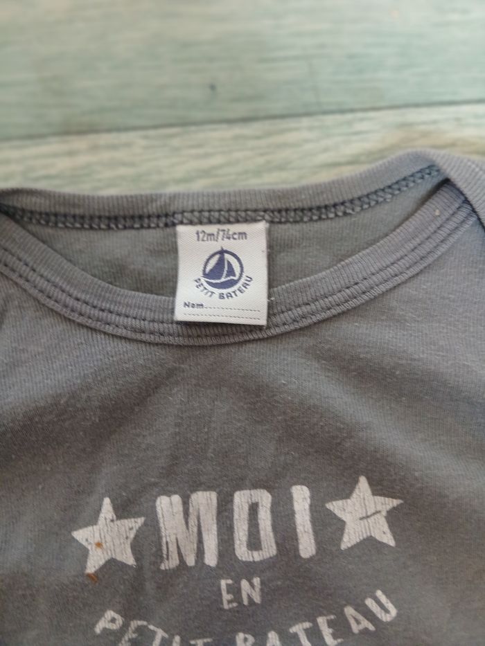 Body petit bateaux a motif 12mois