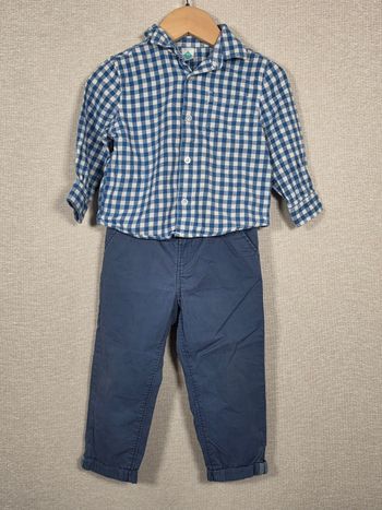 Ensemble 2 pièce chemise + pantalon Tex 23 mois 
