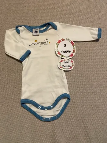 Body petit bateau 3 mois manches longues