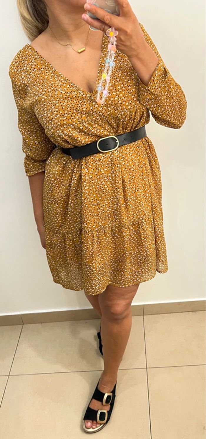 Robe courte fluide imprimée - photo numéro 4