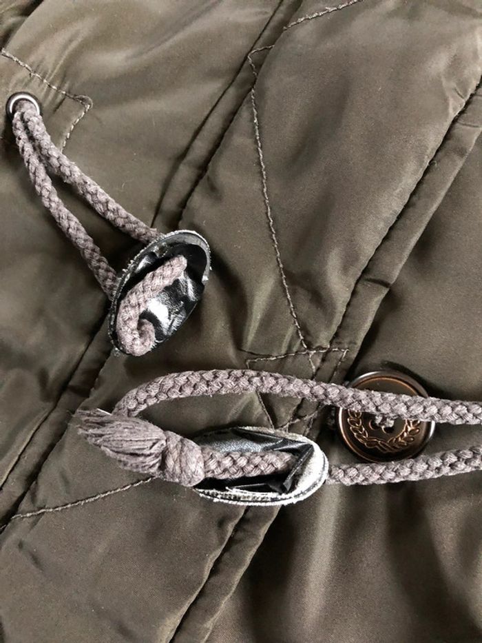 Manteau chaud long kaki Mango XS - photo numéro 12
