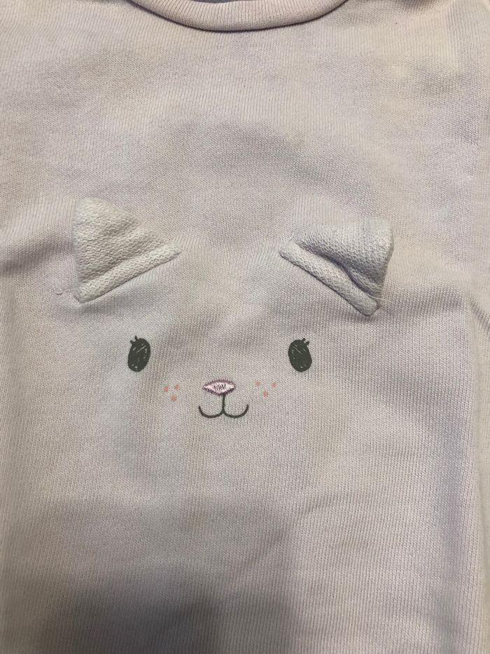 Pull chat couleur lilas Mango 3-6 mois - photo numéro 2