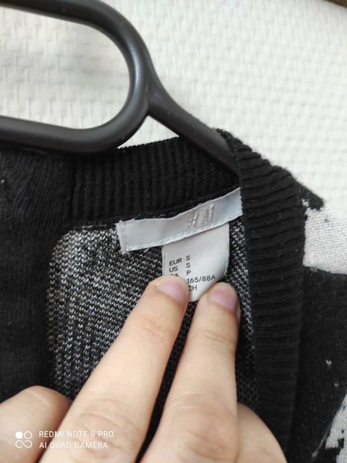 Pull blanc noir - photo numéro 3