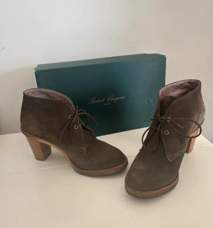 Robert Clergerie, bottines à lacets modèle zaly taille 38 /7 - photo numéro 4