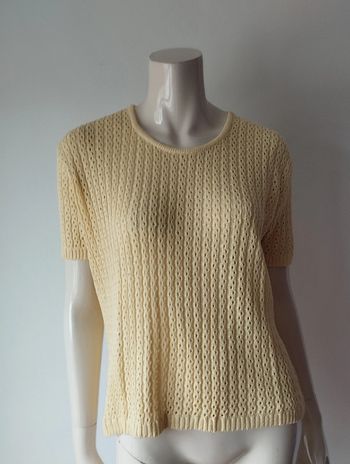 Pull moulant ou blouse mc façon crochet Afibel taille 46