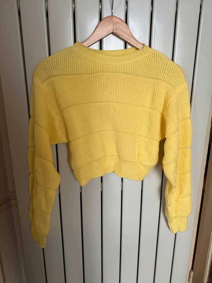 Pull court jaune S