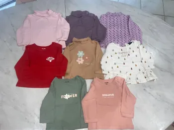 Lot 8 t-shirts manches longues 3mois