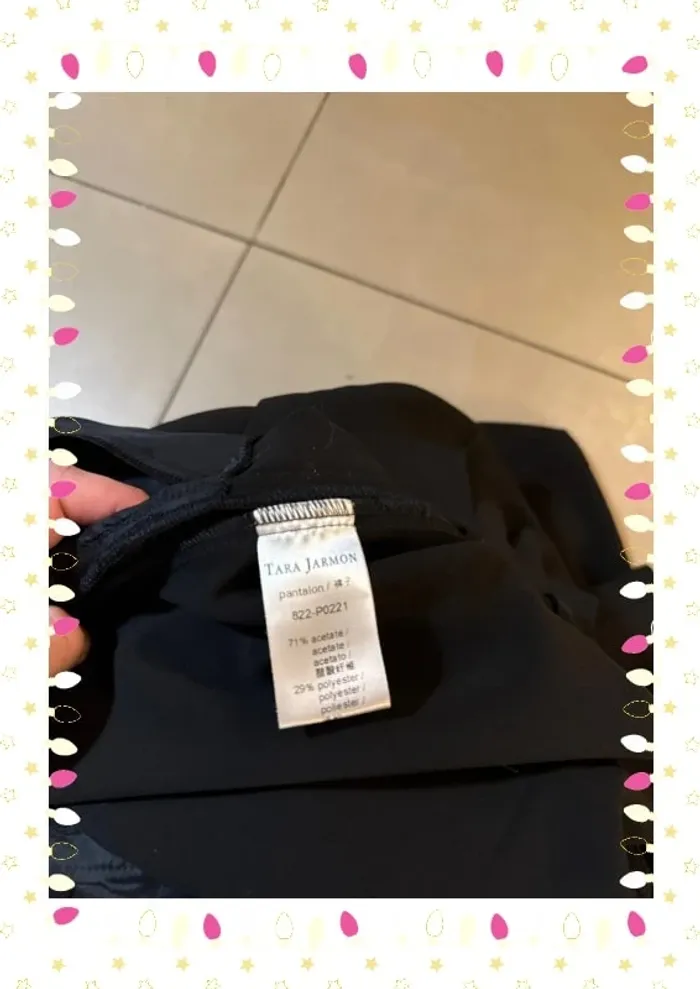 Pantalon 3/4 femme noir comme neuf mis une fois tara jarmon taille 44 - photo numéro 6
