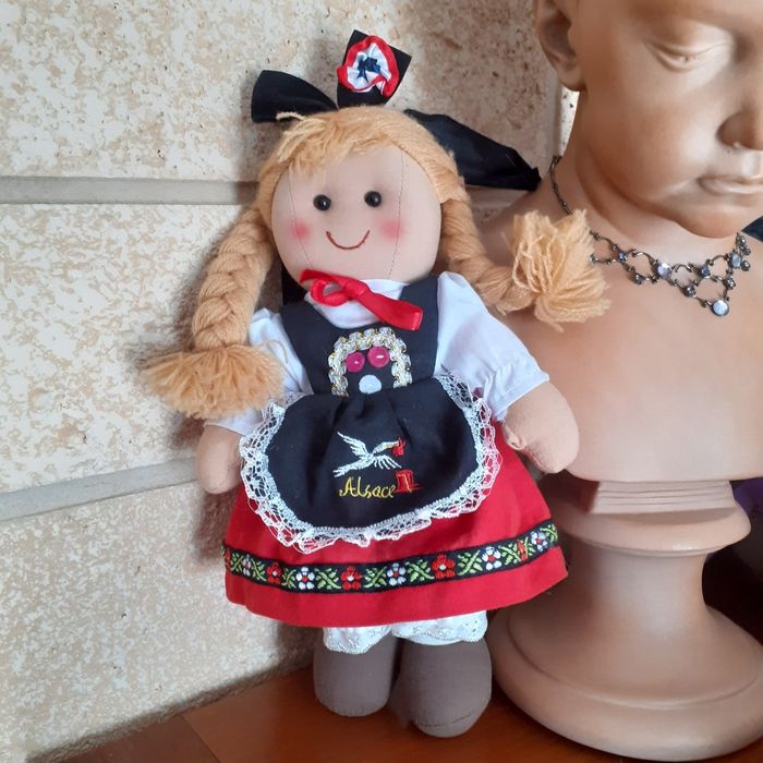 Poupée chiffon Alsacienne *27 cm