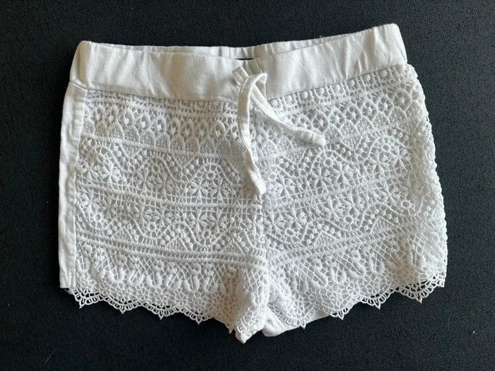 Short blanc fille