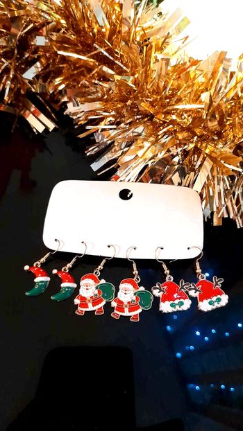 Bijoux Noël | Lot de Boucles d’Oreilles Pendantes – Neuf