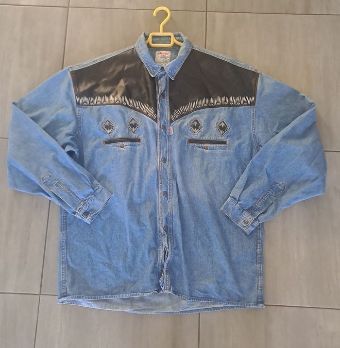 Veste vintage cowboy western mixte bi matière Shooter Taille 2
